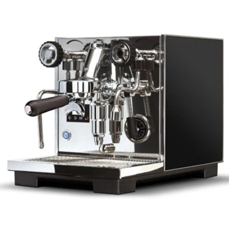 Espresso machine on a white background.