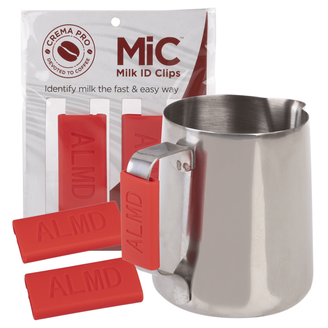 Crema Pro Milk Jug ID Clips - Almond - Prestige Coffee - Crema Pro -
