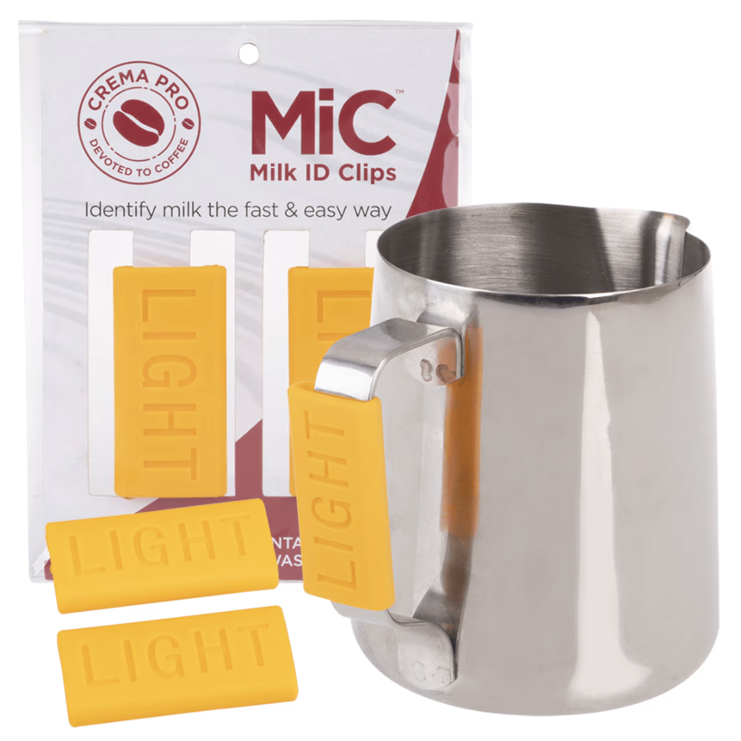 Crema Pro Milk Jug ID Clips - Light - Prestige Coffee - Crema Pro -
