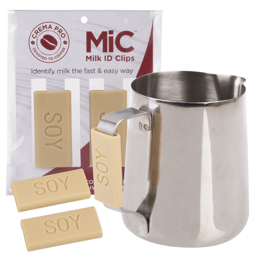 Crema Pro Milk Jug ID Clips - Soy - Prestige Coffee - Crema Pro -