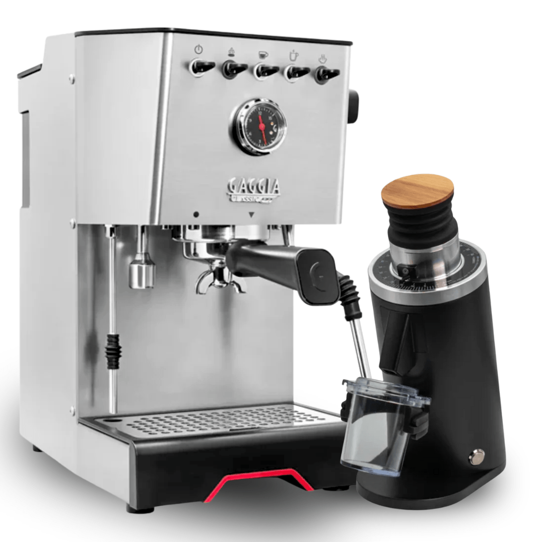 Gaggia Classic GT Turin DF54 Coffee Machine Grinder Bundle