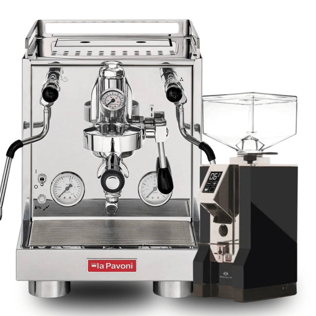 La Pavoni Cellini Evoluzione & Eureka Specialita Bundle - Prestige Coffee - La Pavoni - Stainless