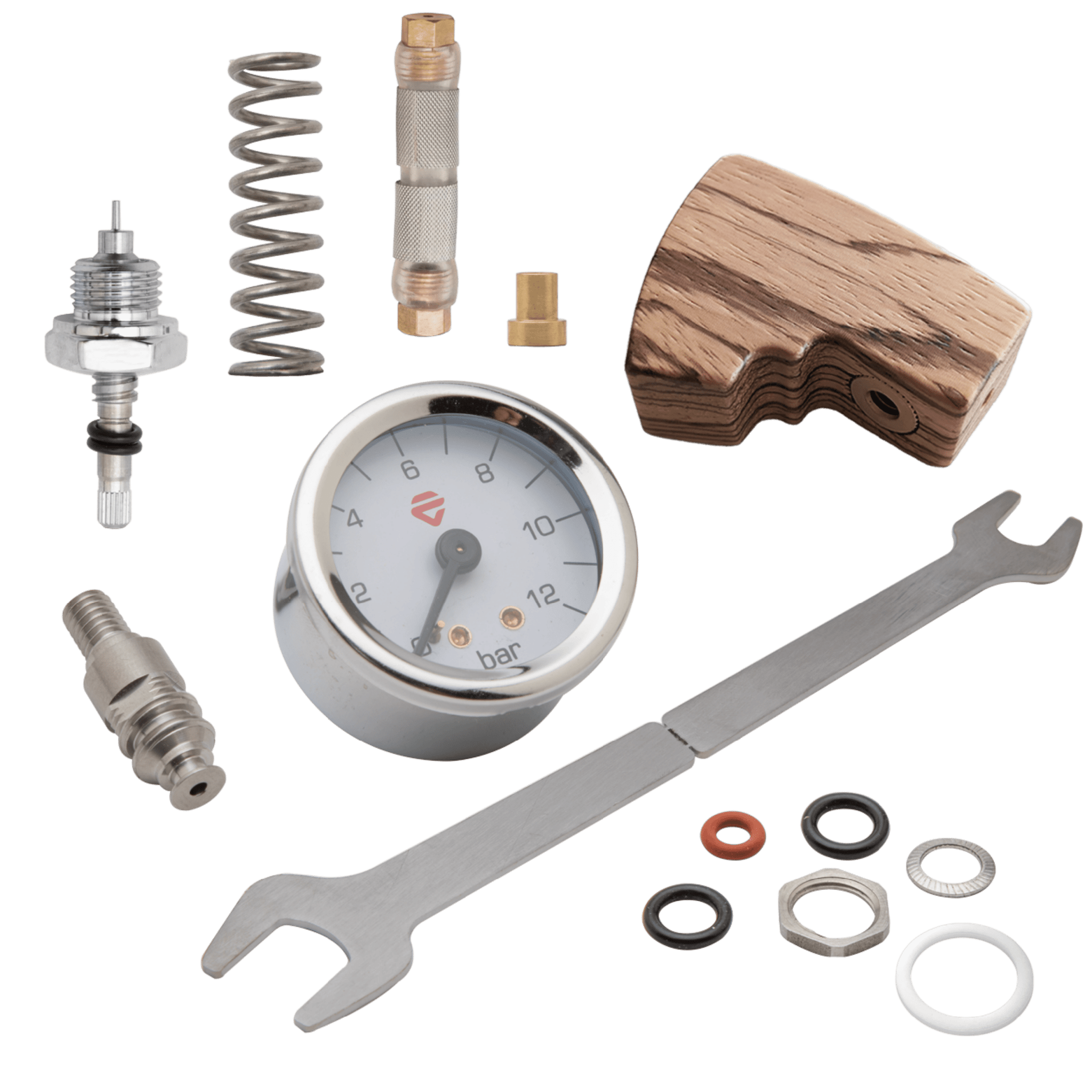 Zebra Wood Kit Paddle Manometer L58E Group Lelit MaraX - Prestige Coffee - Lelit -