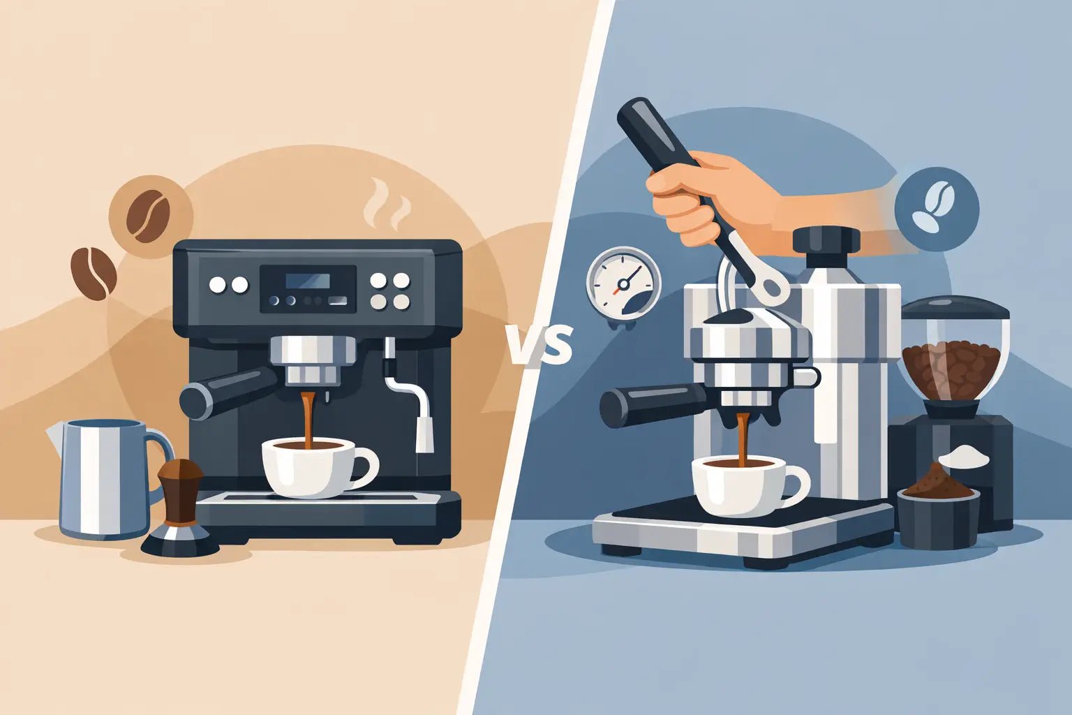 Automatic vs Manual Espresso Machine Guide - Prestige Coffee