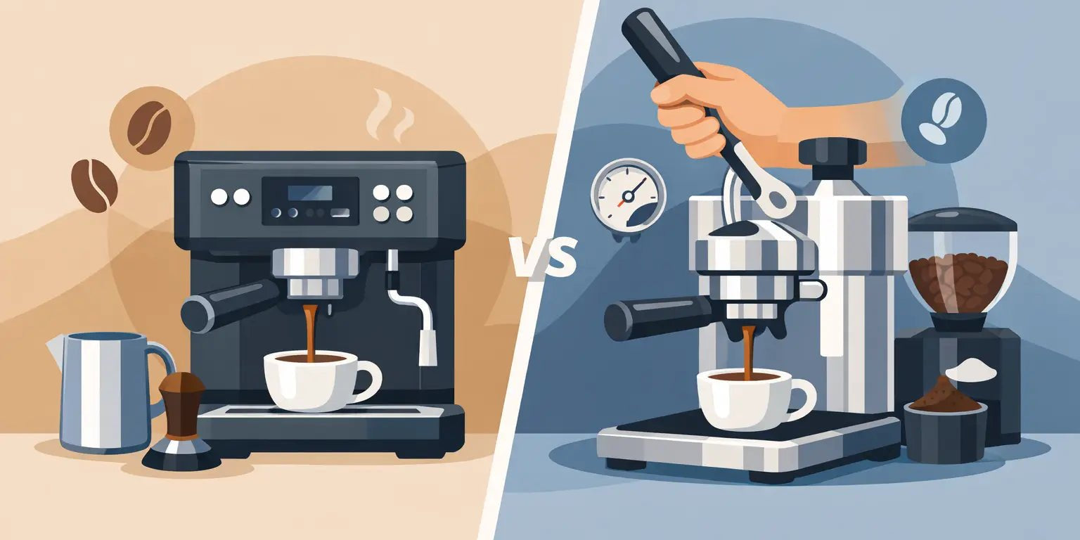 Automatic vs Manual Espresso Machine Guide - Prestige Coffee