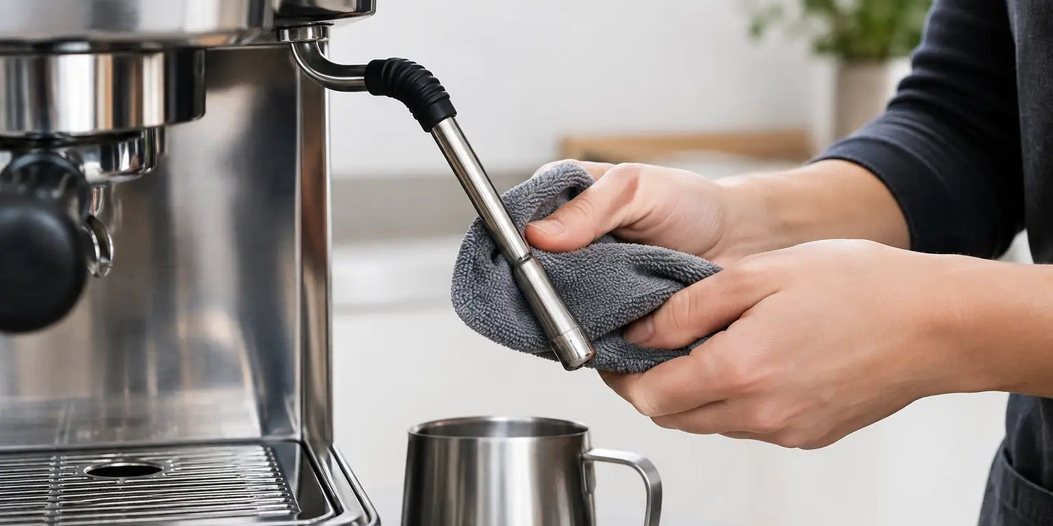 How to Clean a Steam Wand for Better Coffee - Prestige Coffee