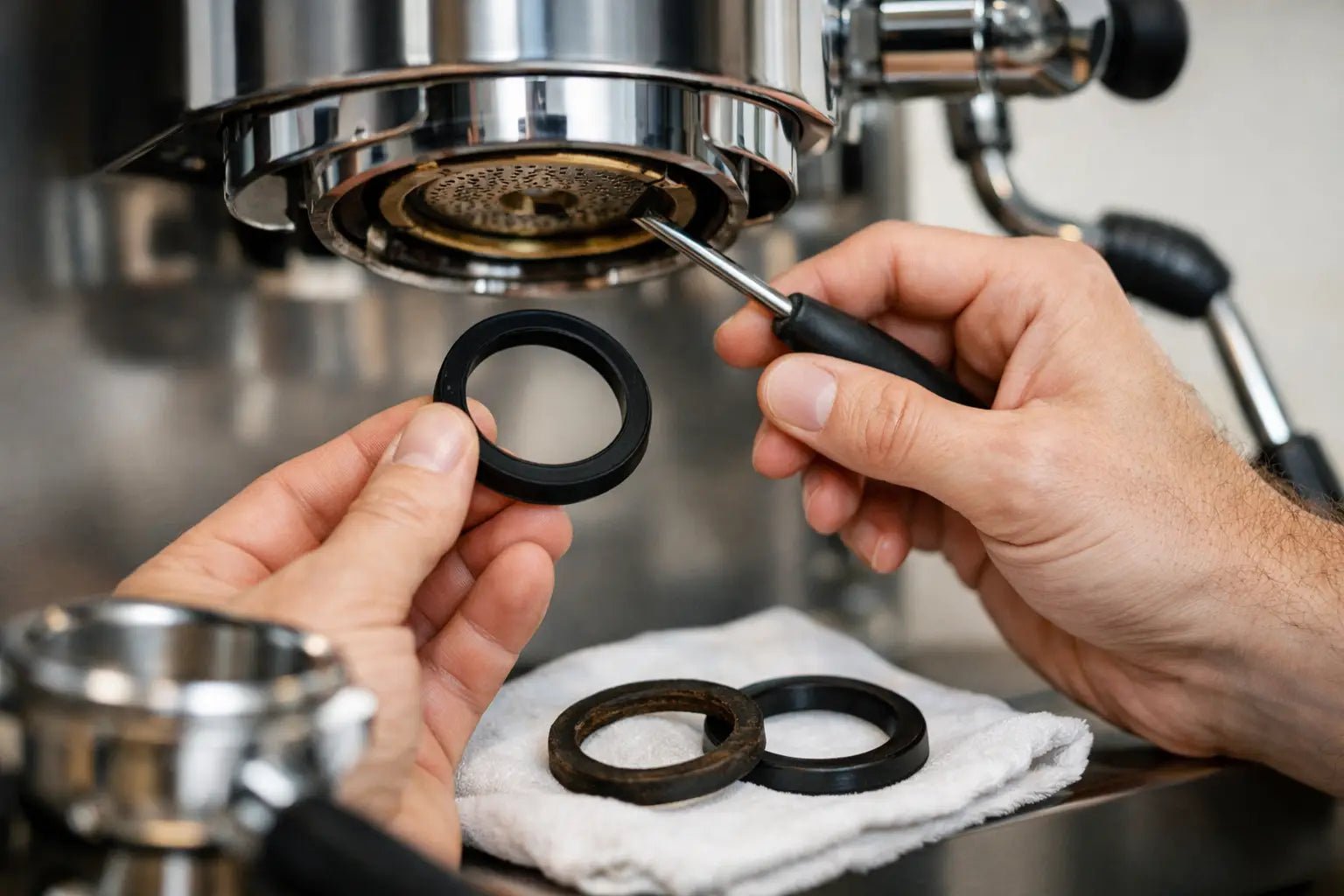 How to Replace a Group Gasket on Your Machine - Prestige Coffee