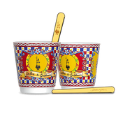 Dolce & Gabbana Porcelain Cup and Golden Stirrers Sicilian Set