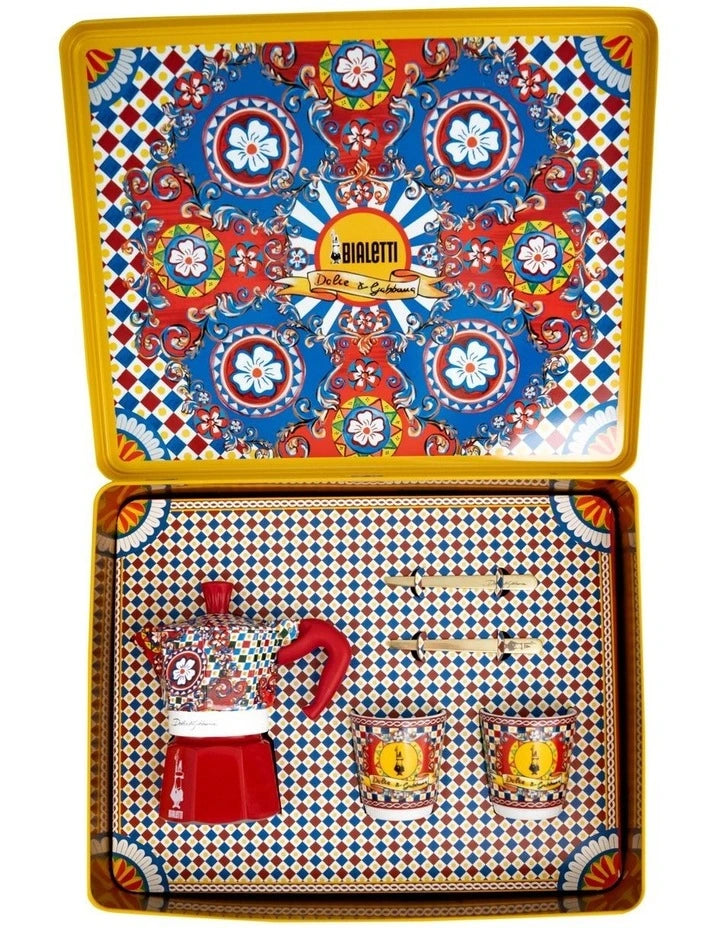 Bialetti Dolce&Gabbana 2 Cup Moka Express Sicilian Cart Gift Set