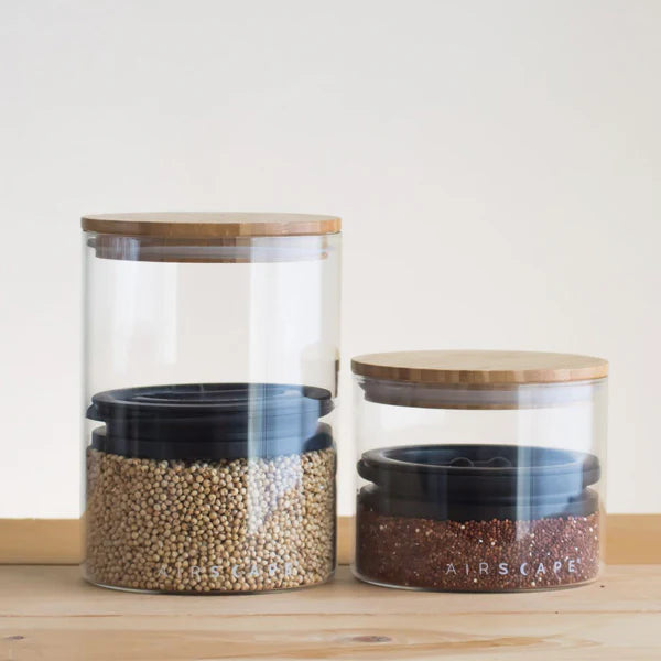Airscape Glass & Bamboo Lid 500g