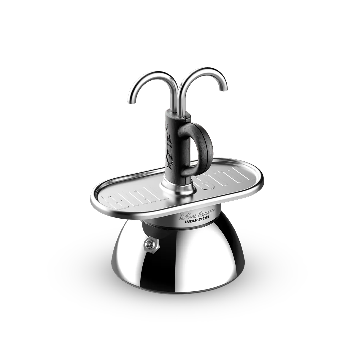 Bialetti Black Mini Induction Set with 2 Cups