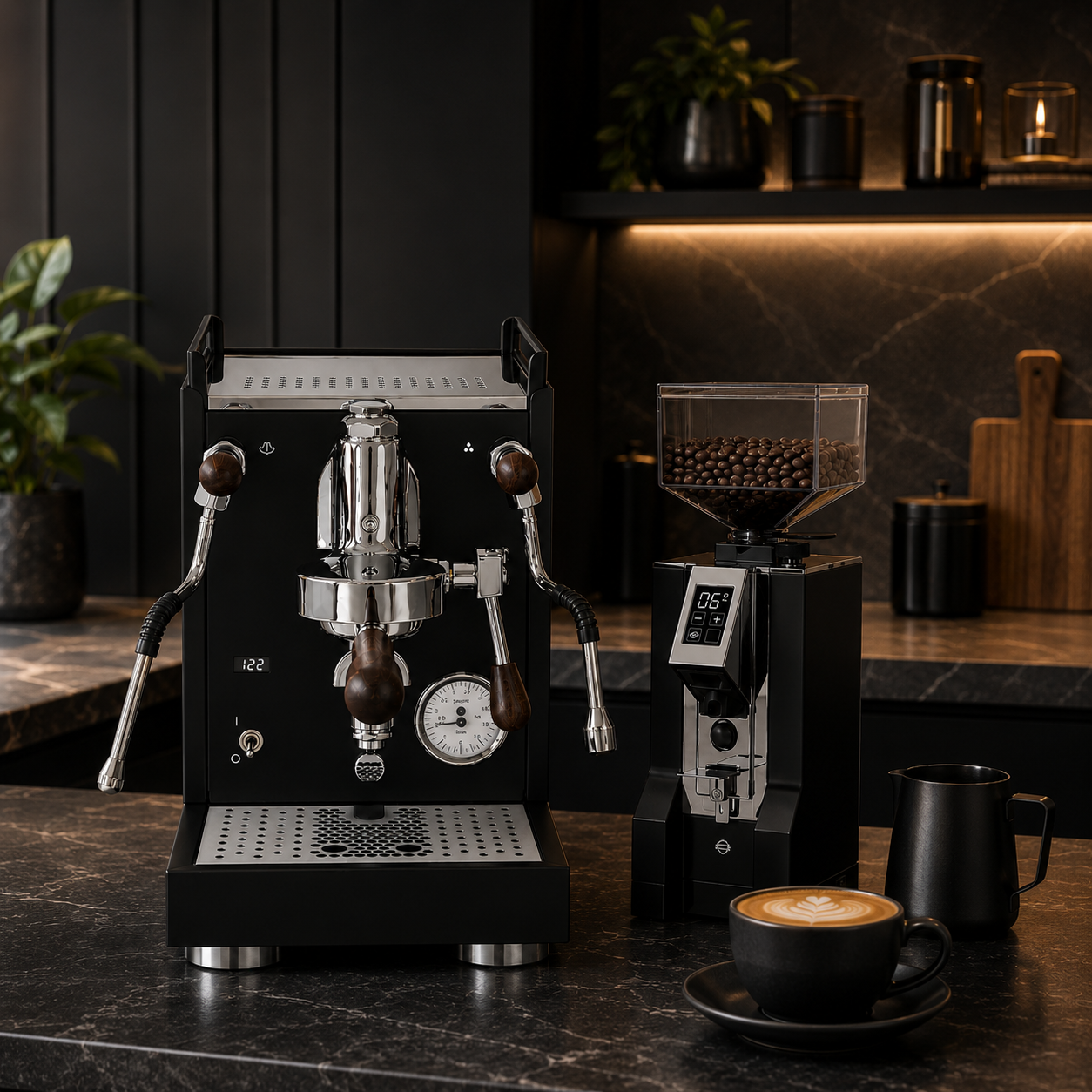 La Pavoni Mini Cellini X Black Walnut & Eureka Specialita Coffee Machine & Grinder Bundle + 𝗕𝗢𝗡𝗨𝗦 1𝗞𝗚 𝗖𝗢𝗙𝗙𝗘𝗘