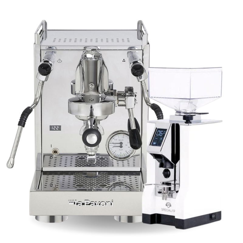 La Pavoni Mini Cellini X Stainless & Eureka Specialita Coffee Machine & Grinder Bundle + 𝗕𝗢𝗡𝗨𝗦 1𝗞𝗚 𝗖𝗢𝗙𝗙𝗘𝗘