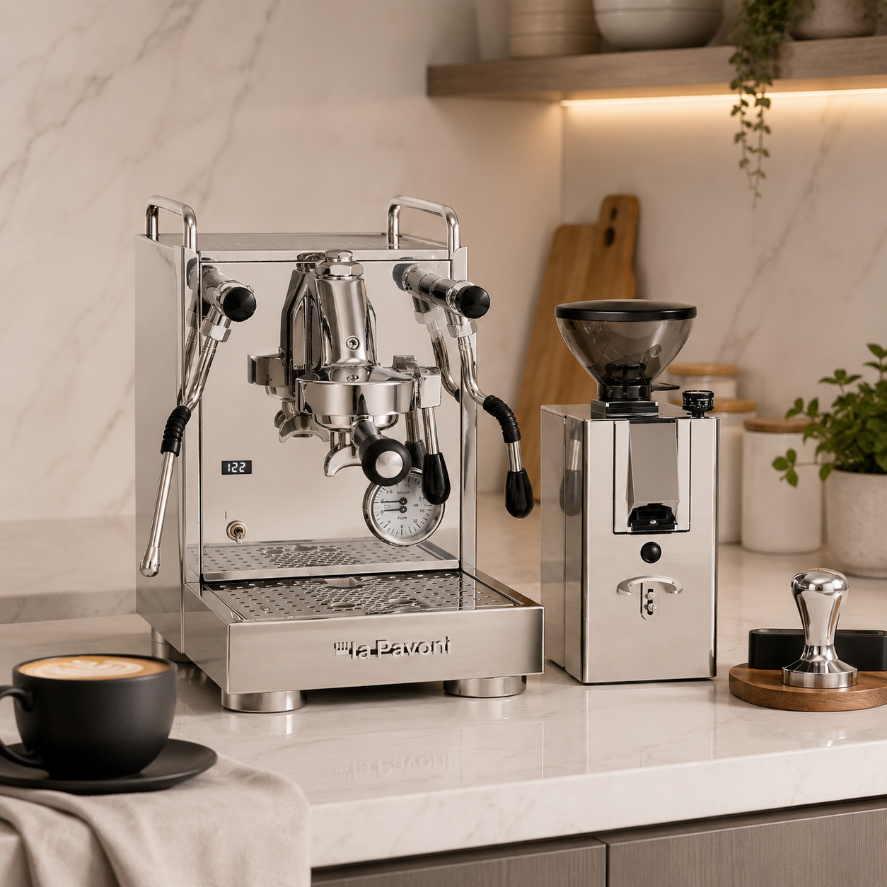 La Pavoni Mini Cellini X & Kube Mill V2 Coffee Machine & Grinder Bundle + 𝗕𝗢𝗡𝗨𝗦 1𝗞𝗚 𝗖𝗢𝗙𝗙𝗘𝗘