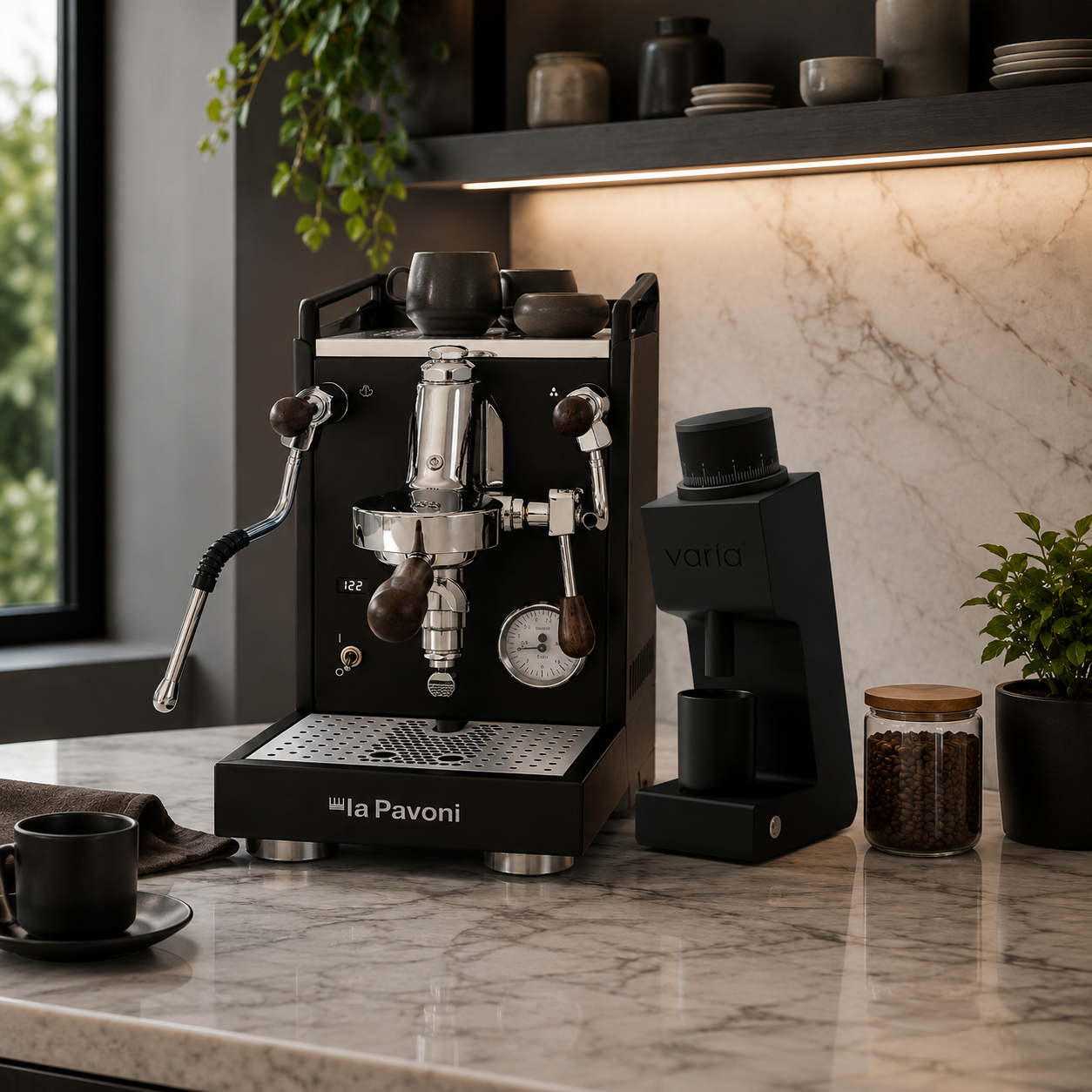 La Pavoni Mini Cellini X & Varia VS3 Coffee Machine & Grinder Bundle + 𝗕𝗢𝗡𝗨𝗦 1𝗞𝗚 𝗖𝗢𝗙𝗙𝗘𝗘