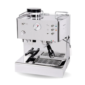 Quick mill Pegaso Evo coffee machine in stainless on a white background