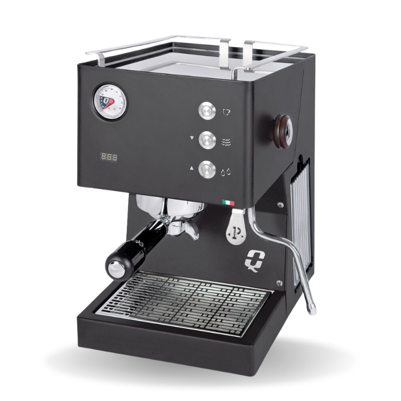 Quick Mill Coffee Machine in Black on white background