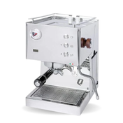 Quick Mill Pop up coffee machine in stainless steel on a white background