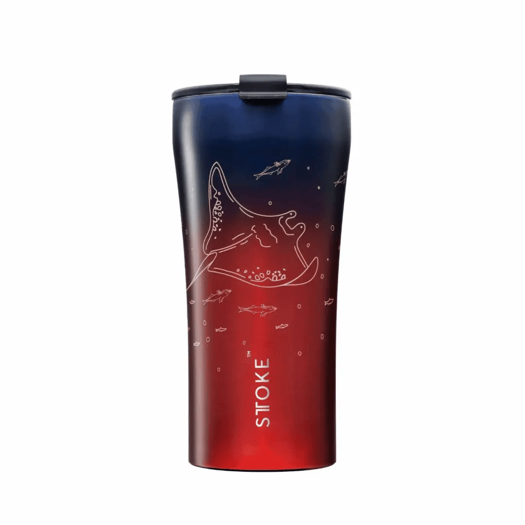 Sttoke 16oz Ocean Glow Reusable Coffee Cup
