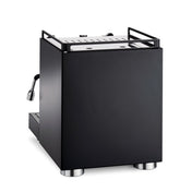 La Pavoni Cellini Classic Coffee Machine featuring a sleek matte black design with stainless steel accents, professional E61 group head, and pressure gauge mounted on a solid metal frame with cup warming platform on top