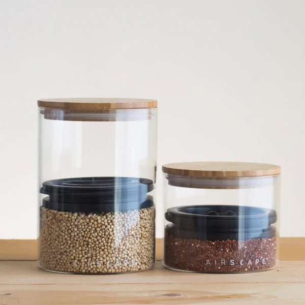 Airscape Glass & Bamboo Lid 500g - Prestige Coffee-Planetary Design-