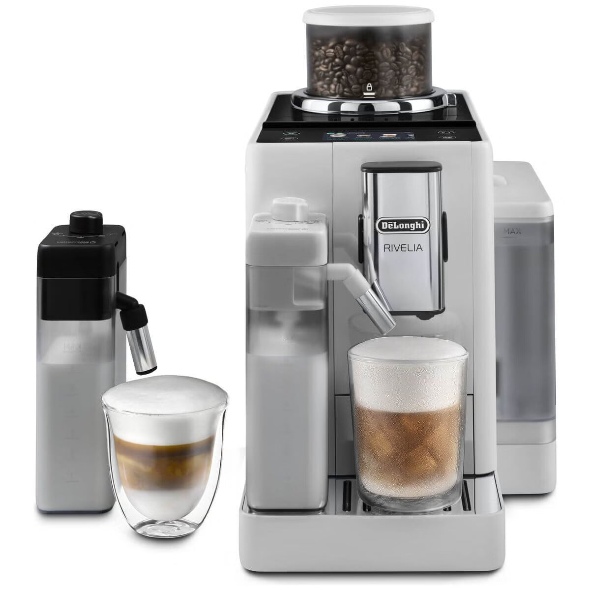 Delonghi Rivelia with Cool Carafe White Coffee Machine Carton Damaged EXAM44057W
