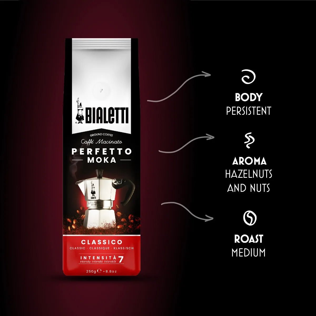 Bialetti 6 - cup Moka Express Perfetto Moka Coffee Gift Set - Prestige Coffee - Bialetti - 
