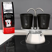 Bialetti Black Mini Induction Set with 2 Cups - Prestige Coffee-Bialetti-