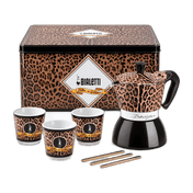 Bialetti Dolce&Gabbana Moka Induction 4 Cup Gift Set Leopardo