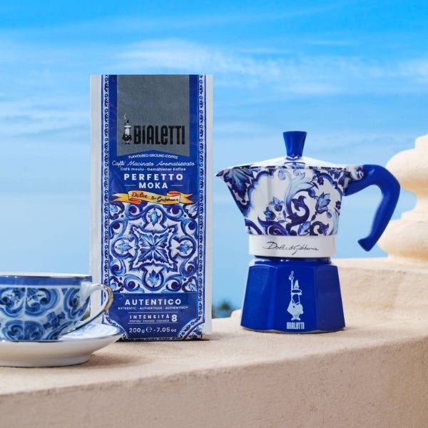 Bialetti Dolce & Gabbana Mediterranean Blue 6 Cup - Prestige Coffee-Bialetti-