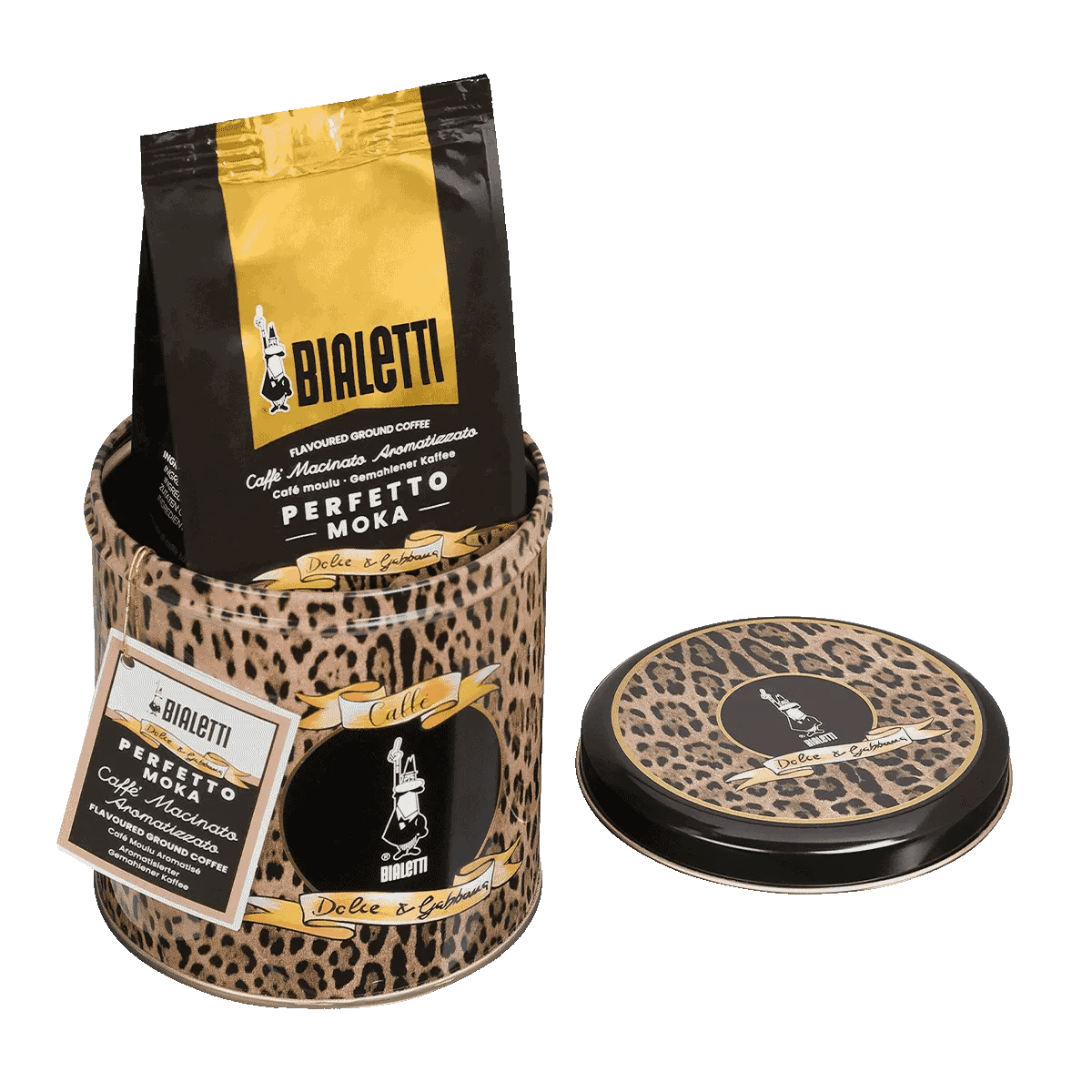 Bialetti Dolce&Gabbana Leopardo Gift Tin & Perfetto Moka Audace Coffee 200g - Prestige Coffee-Bialetti-