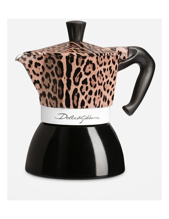 Bialetti Dolce&Gabbana Moka Induction 4 cup gift set in Leopardo design, alternate view