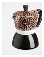 Bialetti Dolce&Gabbana Moka Induction 4 cup gift set in Leopardo design, feature view