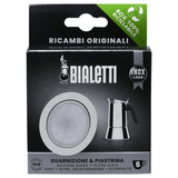 Bialetti silicone gasket and filter set for 6 cup stainless steel moka pots
