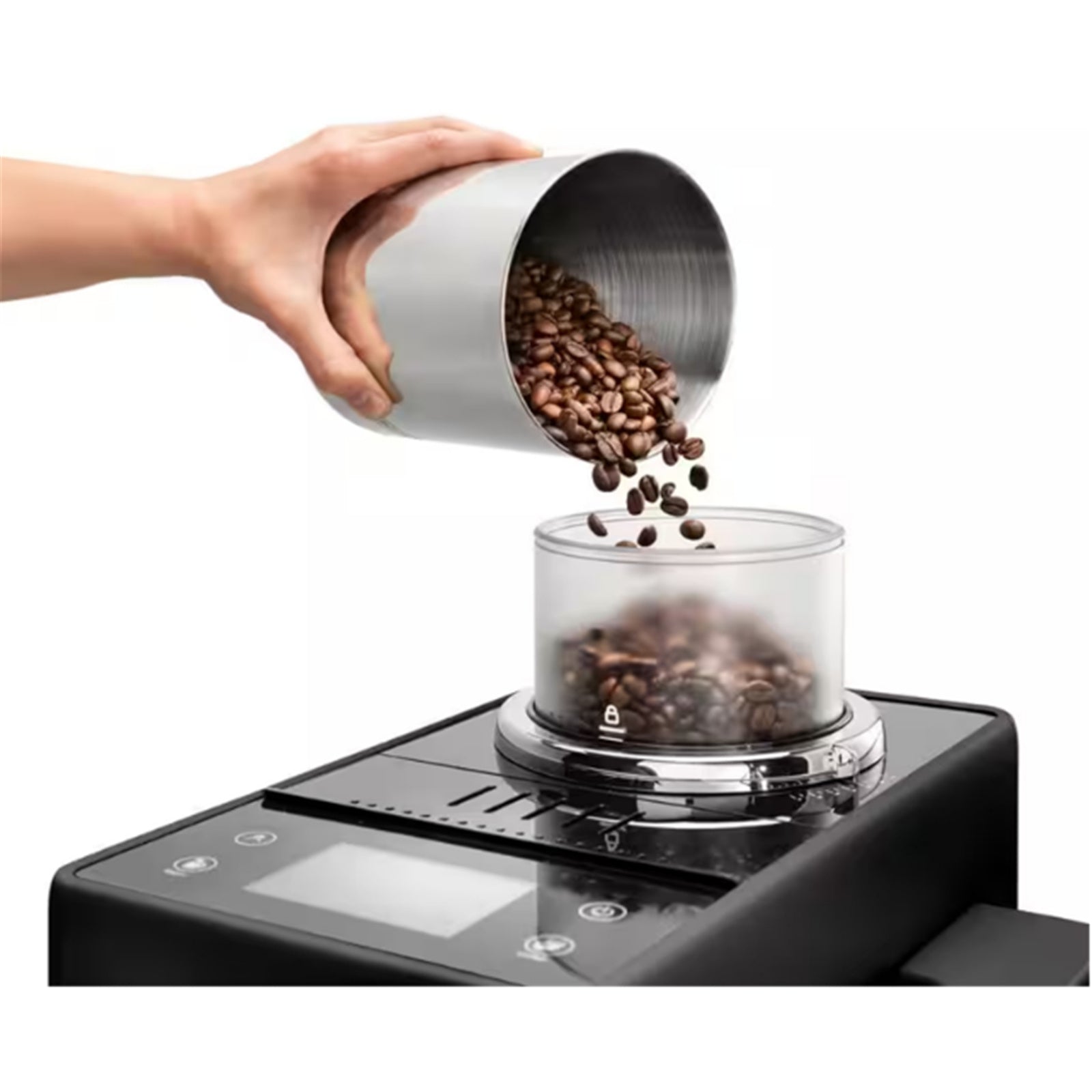 Delonghi Rivelia with Steam Wand Black Coffee Machine Factory Seconds