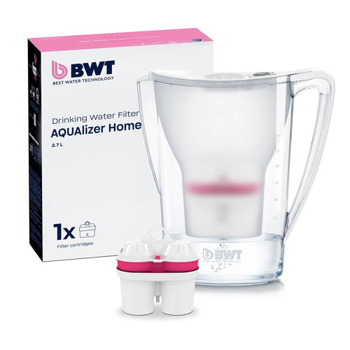 BWT AQUAlizer Home Water Filter Jug 2.7L with Magnesium Cartridge, White