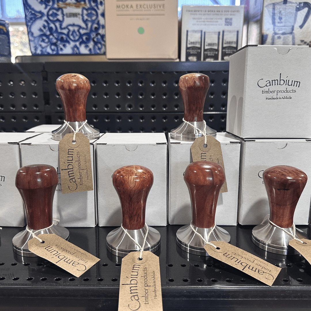 Cambium 58.5mm Unique Wooden Tamper Dark Wood - Prestige Coffee - Cambium - 