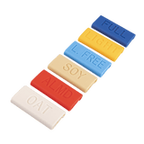 Crema Pro milk jug ID clips, full set of six colour-coded clips
