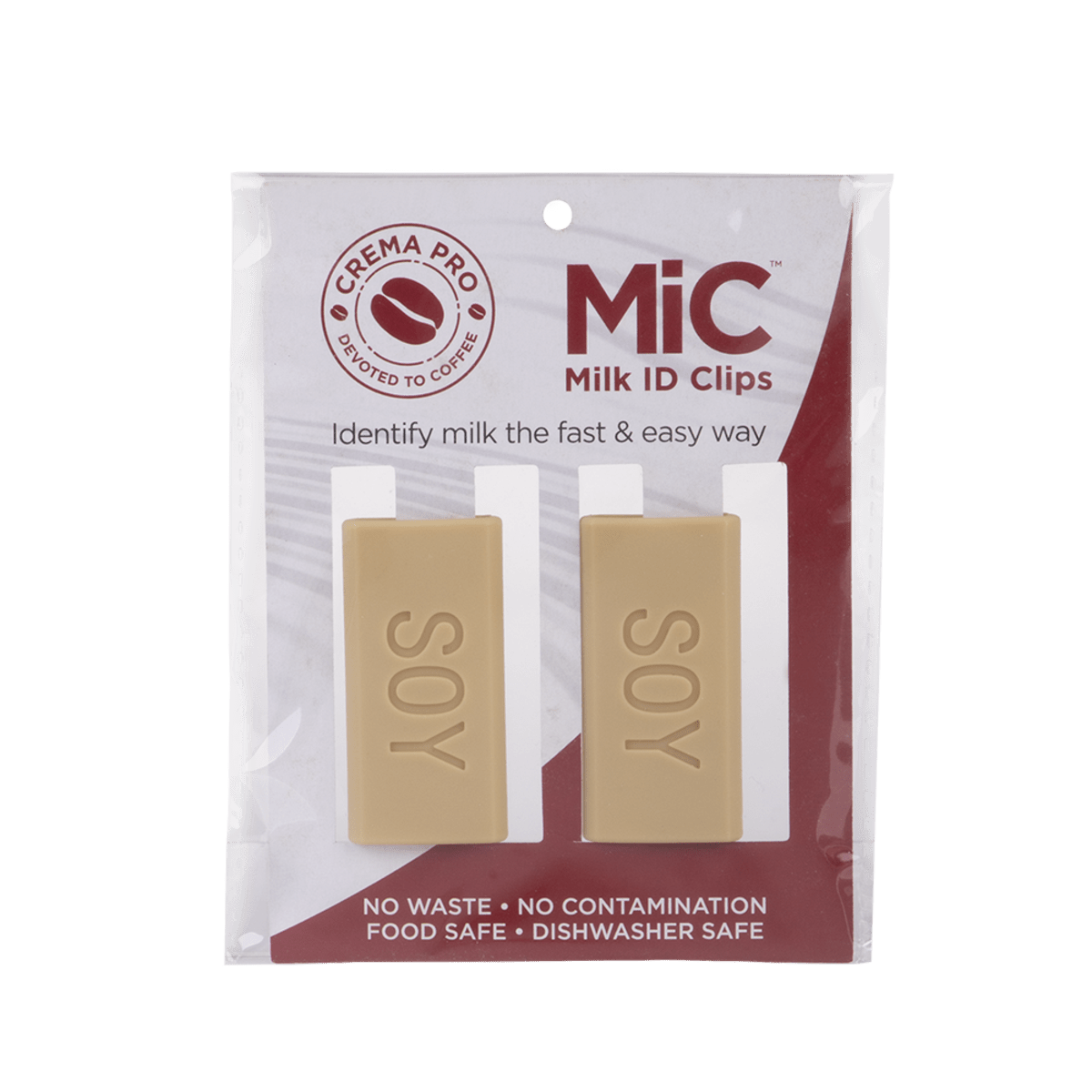 Crema Pro Milk Jug ID Clips - Soy - Prestige Coffee - Crema Pro - 