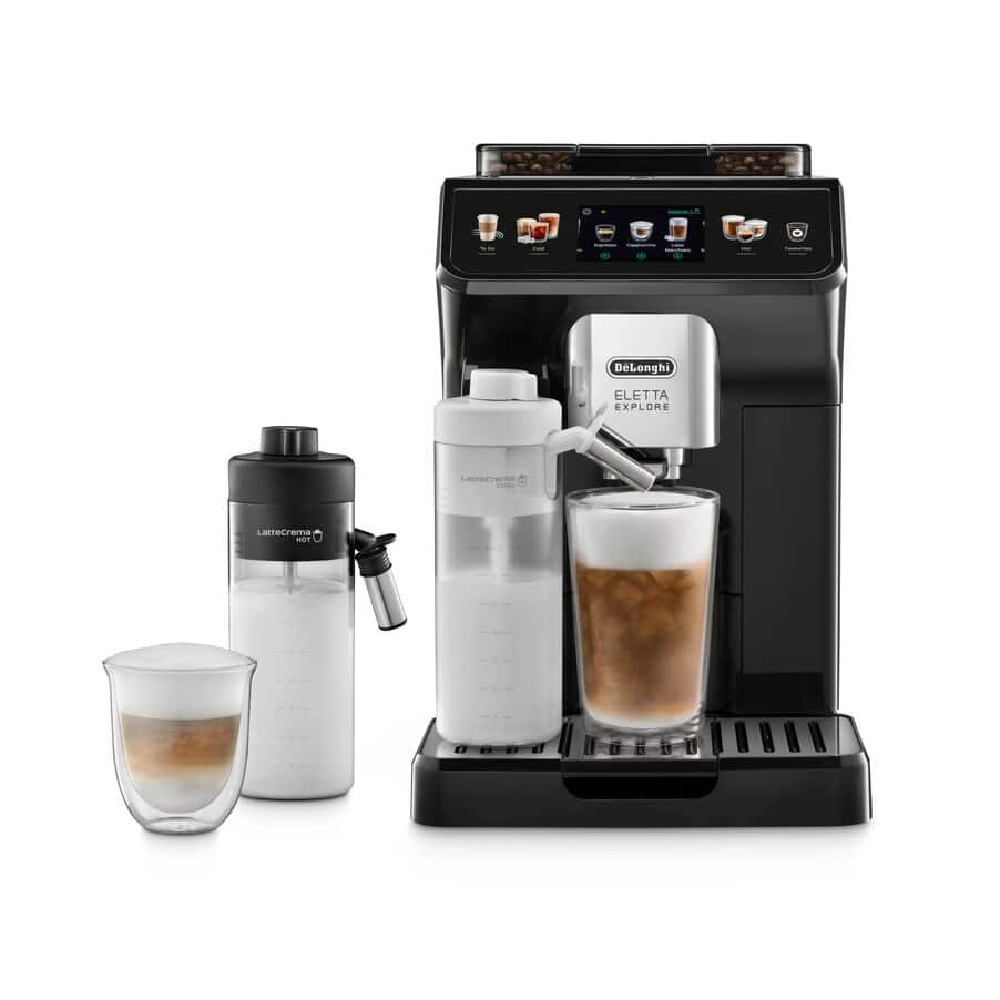 De'Longhi Eletta Explore ECAM45055G coffee machine in grey, factory seconds, alternate view