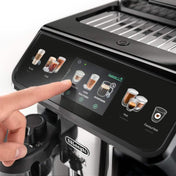 De'Longhi Eletta Explore ECAM45055G coffee machine in grey, factory seconds, feature view