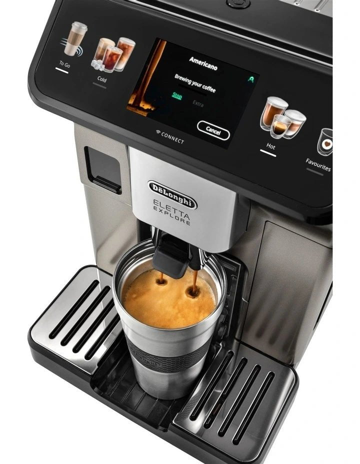 Delonghi Eletta Explore Titanium Coffee Machine Factory Seconds - Prestige Coffee-Delonghi-