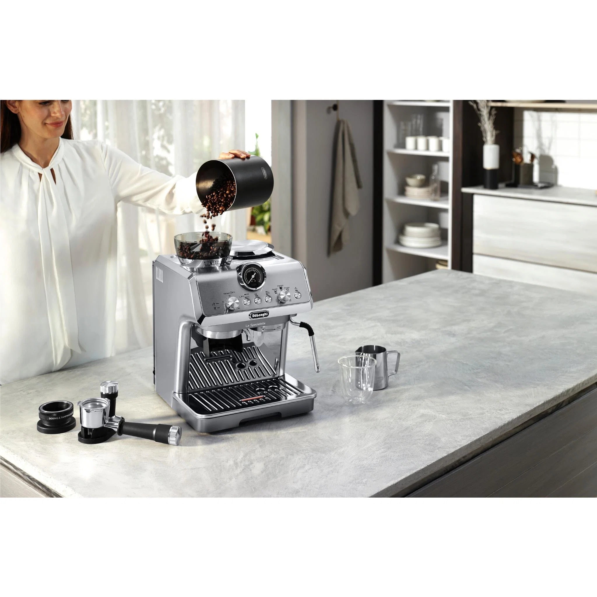 Delonghi La Specialista Arte Coffee Machine Factory Seconds - Prestige Coffee-Delonghi-White