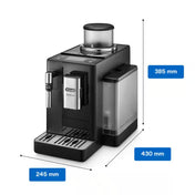 Delonghi Rivelia with Steam Wand Black Coffee Machine Factory Seconds