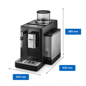 Delonghi Rivelia with Steam Wand Black Coffee Machine Factory Seconds - Prestige Coffee-Delonghi-Black