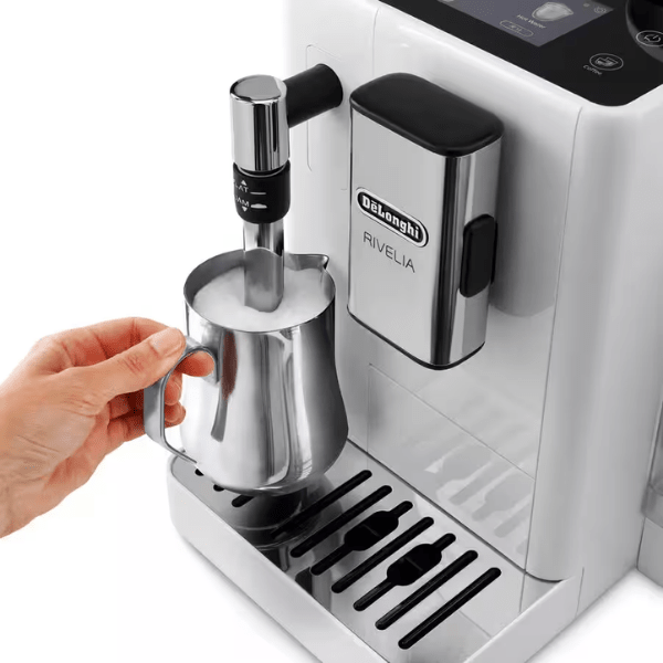 Delonghi Rivelia with Steam Wand Coffee Machine Factory Seconds - Prestige Coffee-Delonghi-White