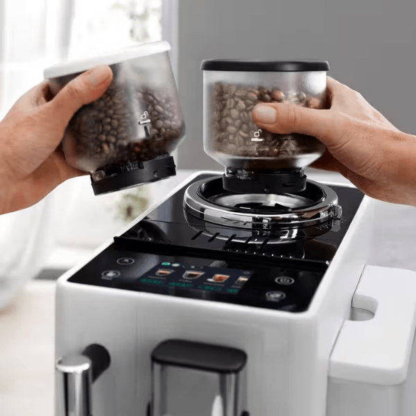 Delonghi Rivelia with Steam Wand Coffee Machine Factory Seconds - Prestige Coffee-Delonghi-White