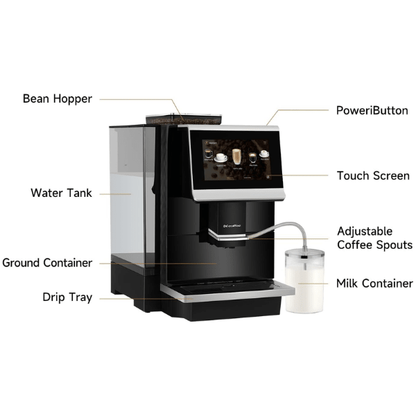 Dr Coffee C12 Coffee Machine - Prestige Coffee-Dr Coffee-Black