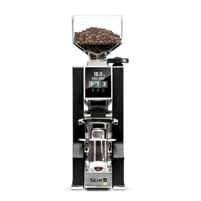 Eureka Mignon Stark W grind by weight coffee grinder in black