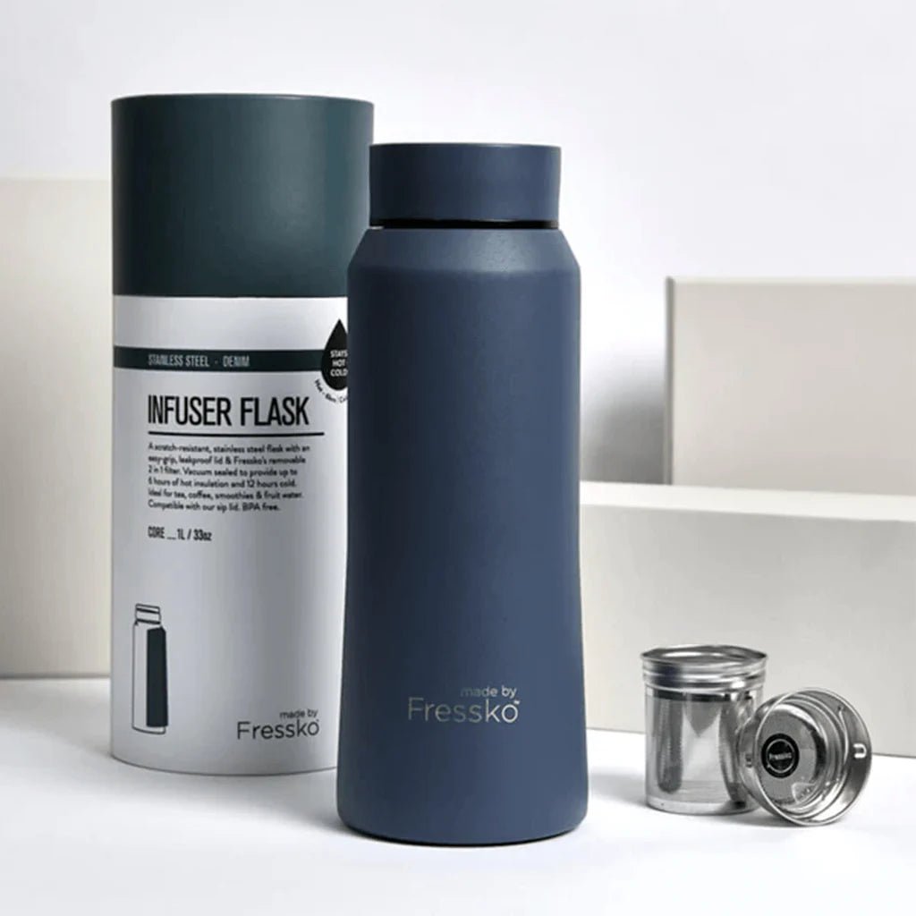 Fressko 1 Litre Core Water Bottle Denim Blue - Prestige Coffee - Fressko - 